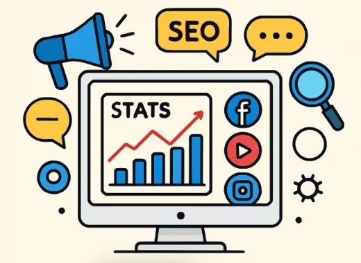 Cartoon Depiction of Digital Marketing